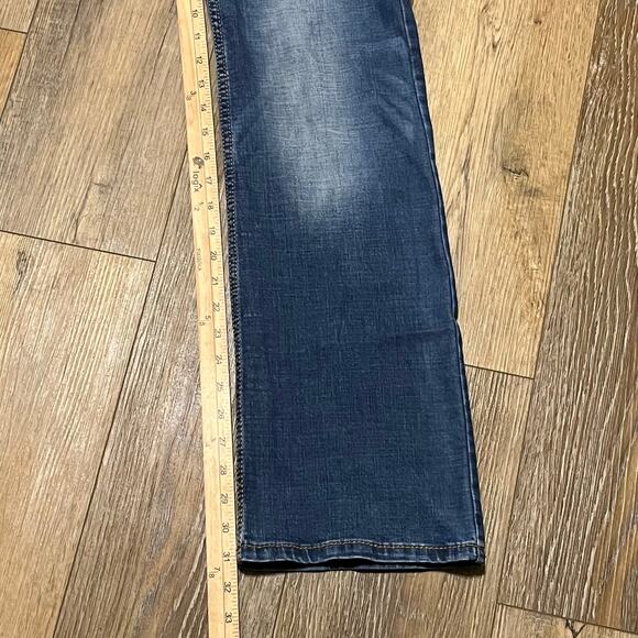 Wrangler Retro Mae Boot Cut Mid Rise Jeans 5x32 Stretch Western Denim Faded Boho - Picture 9 of 9